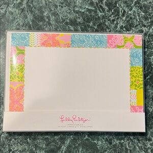 NIB Lilly Pulitzer flat note cards print on with envelopes.